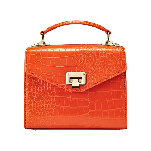 VICTORIA HYDE Damen Handtasche Umhängetasche Klein Schwarz Damen Handtasche Leder Tasche Damen Schultertasche Crossbody Bag (Orange) von VICTORIA HYDE