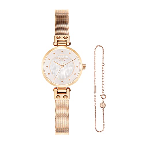 VICTORIA HYDE Damenuhr Damen Analog Quarz Armbanduhr mit Edelstahlarmband Rose Gold Damen Uhren (Roségold) von VICTORIA HYDE