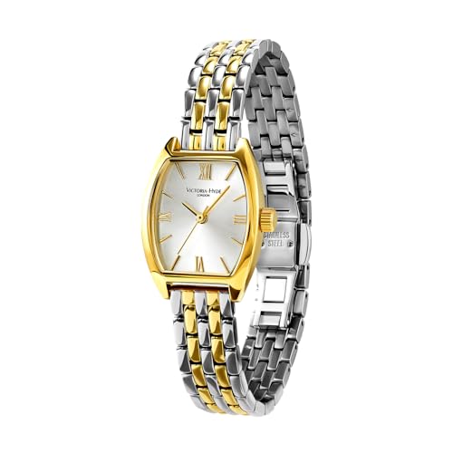 VICTORIA HYDE Gold Damenuhr Rechteckige Uhren Damen Analog Quarz Uhr Elegante Römische Nummer Damen Armbanduhr von VICTORIA HYDE