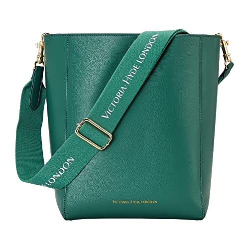 VICTORIA HYDE Handtasche für Damen aus echtem PU-Leder Grosse Kapazität Umhängetasche für Damen zum Einkaufen und Arbeiten (Grün) von VICTORIA HYDE