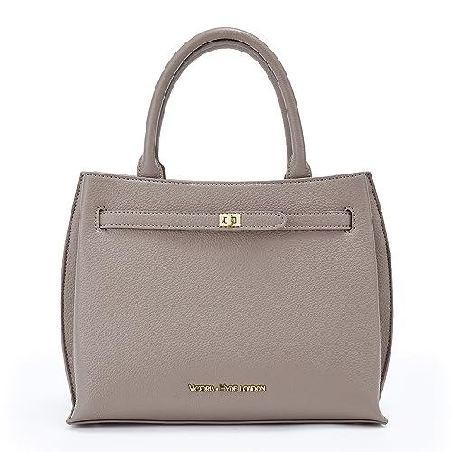 VICTORIA HYDE Handtaschen Damen Groß PU Leder Shopper Damen Handtasche Schwarz Elegant Schultertasche Damen Tote Bag für Büro Arbeit Schule (Nackt) von VICTORIA HYDE