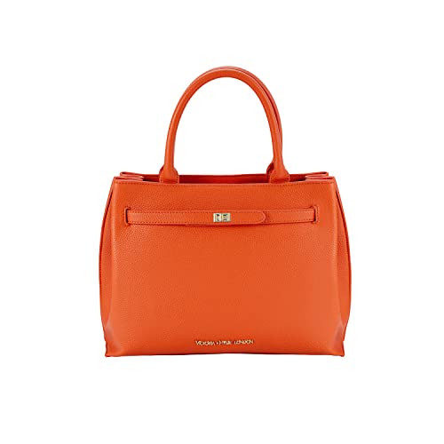 VICTORIA HYDE Handtaschen Damen Groß PU Leder Shopper Damen Handtasche Schwarz Tasche Orange Schultertasche Damen Tote Bag für Büro Arbeit Schule (Orange) von VICTORIA HYDE