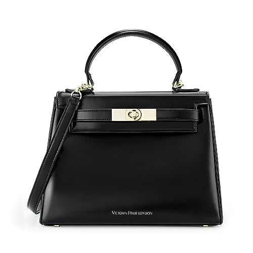 VICTORIA HYDE Handtaschen für Frauen, Frauen Satchel Handtaschen, Leder Top Griff Geldbörse, Schwarz von VICTORIA HYDE