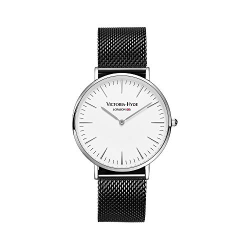 VICTORIA HYDE Herren Damen Unisex Uhr Analoges Quarzwerk Edelstahl Mesh Band von VICTORIA HYDE