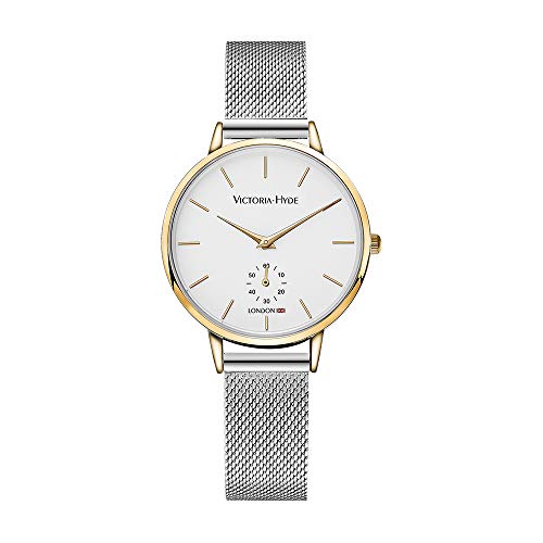 VICTORIA HYDE Damen Uhr Minimalist Armbanduhr Analog Quarz Schlicht Damenuhr mit Edelstahl Mesh-Armband von VICTORIA HYDE