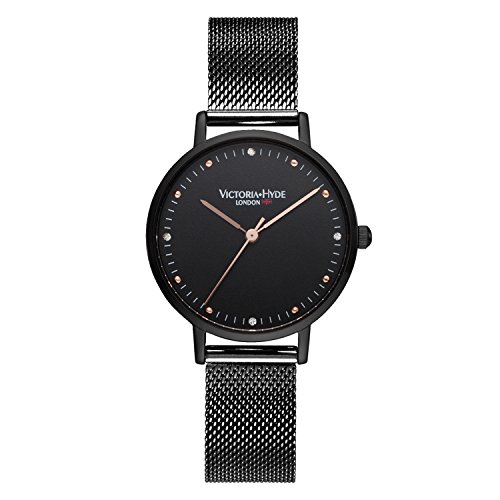 VICTORIA HYDE Damenuhr Roségold Armbanduhr Analog Quarz Damen Uhren Silber Ultra-flach Mesh-Armband Edelstahl von VICTORIA HYDE