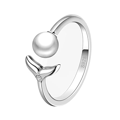 VICTORIA HYDE Perlen Ohrringe Schmuck Damen Mode Meerjungfrau Ring Ohrringe set für Mama Frauen und beste Freundin Geschenke (Ring) von VICTORIA HYDE