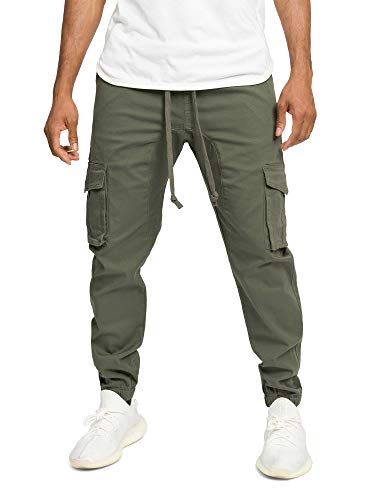 Herren Cargo-Taschen-Hose, Oliv 2, X-Groß von VICTORIOUS