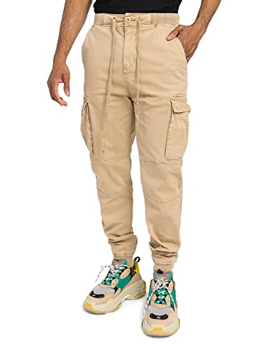 Klassische Herren-Jogginghose mit Cargotasche, Jg3024-Khaki, 4X-Groß von VICTORIOUS