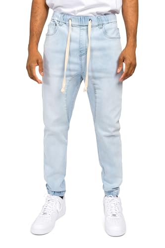 VICTORIOUS Herren-Jogginghose aus Denim mit tiefem Schritt, 803_ice, XXL von VICTORIOUS