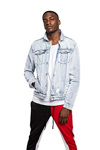Victorious Herren Distressed Denim Jacke - - Medium von VICTORIOUS