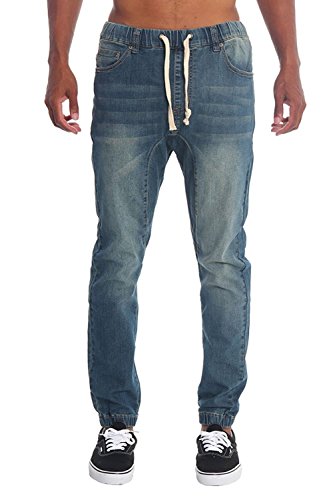 Victorious Herren Jeans Hose im Schritt - Blau - XX-Large von VICTORIOUS