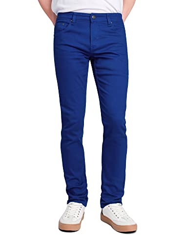 Victorious Herren Skinny Fit Color Stretch Jeans - Blau - 28W / 30L von VICTORIOUS