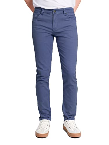 Victorious Herren Skinny Fit Color Stretch Jeans - Blau - 36W / 30L von VICTORIOUS