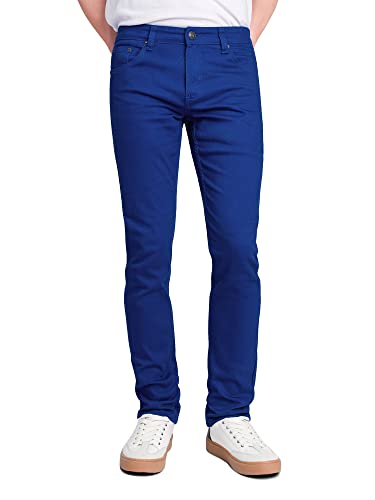 Victorious Herren Skinny Fit Color Stretch Jeans - Blau - 38W / 32L von VICTORIOUS