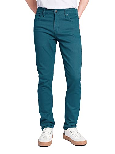 Victorious Herren Skinny Fit Color Stretch Jeans - Blau - 40W / 30L von VICTORIOUS