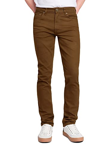Victorious Herren Skinny Fit Color Stretch Jeans - Braun - 30W / 32L von VICTORIOUS