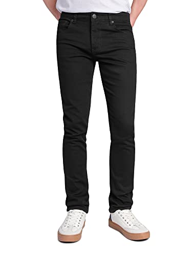 Victorious Herren Skinny Fit Color Stretch Jeans - Schwarz - 36W / 34L von VICTORIOUS