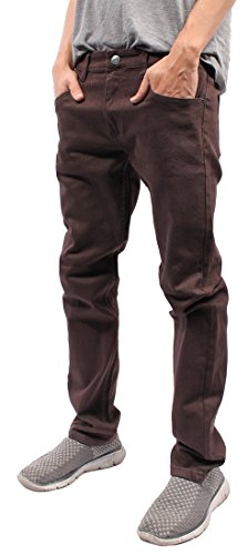 Victorious Skinny Jeans für Herren., braun, 40W / 30L von VICTORIOUS