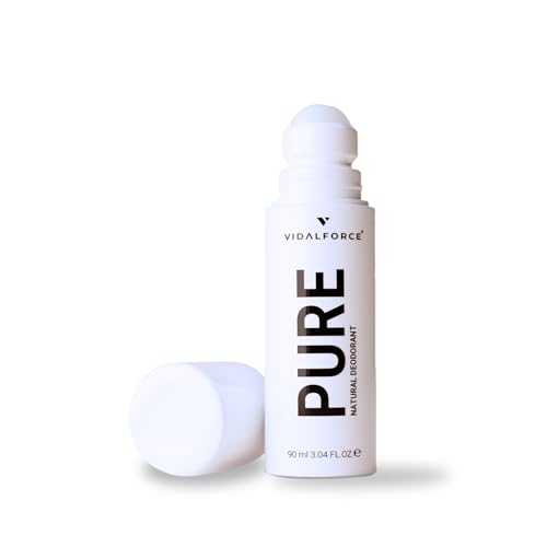 PURE Deoroller Ohne Aluminium I Parfümfrei I NEUE FORMEL XXL 90ml 100% Natürlichen & 71% Bio Inhaltsstoffen 100/100 In Yuka I Deo Ohne Aluminium Männer & Frauen von VIDALFORCE