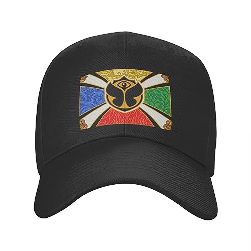 Baseballkappe Klassische Tomorrowland-Flagge Baseballkappe Frauen Männer Benutzerdefinierte verstellbare Erwachsene Papa-Mütze Hip-Hop-Snapback-Kappen Sonnenhüte von VIDOJI