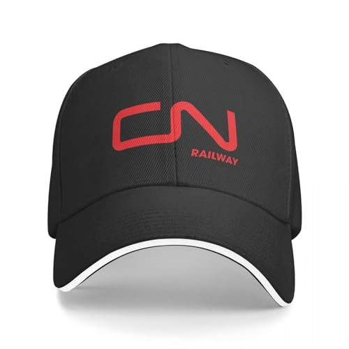 Baseballkappe Mode Unisex Hip Hop Custom Casual CN Eisenbahn Canadian National Railway Baseballkappe Cosplay Bergsteigen Klassischer Outdoor-Hut Elegante Damenhüte Männer Geburtstagsgeschenk von VIDOJI