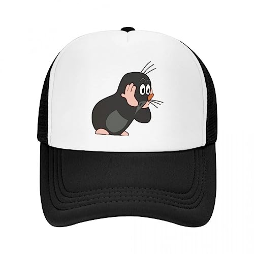 Baseballmütze Erwachsene Klassische Trucker-Mütze Cartoon-Baseballkappe Verstellbarer Maulwurf-Stil Kleiner Maulwurf Snapback Sommer Outdoor-Sonnenschutz Geschenk für Männer und Frauen von VIDOJI