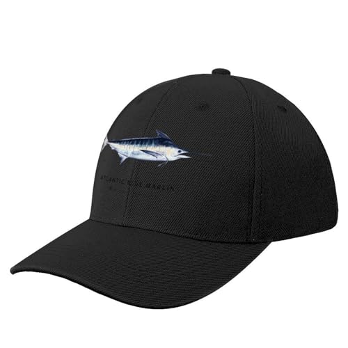 Mode Hut Hip Hop Baseball Cap Atlantic Blue Marlin Wissenschaftliche Illustration Aquarell Fisch Ozeanfisch Billfish Baseballkappe Flauschige Mütze Frauen 2024 Männer Outdoor-Geburtstagsgeschenk von VIDOJI