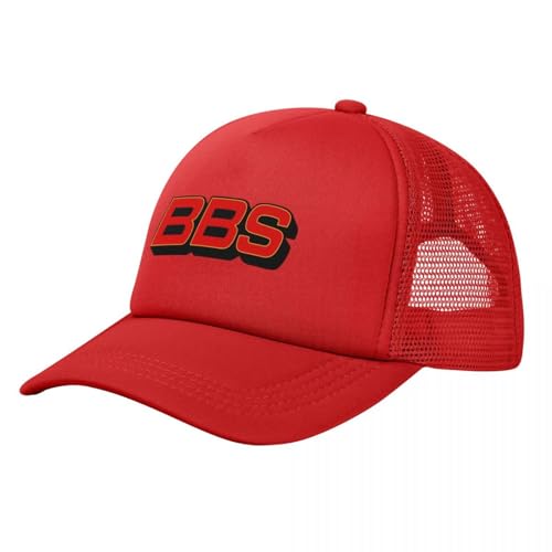 VIDOJI Baseballkappe BBS Logo Motorsport Racing Trucker Hut Sport Mesh Baseballkappe Snapback Caps Motorrad Papa Hut Atmungsaktiver Sonnenhut von VIDOJI