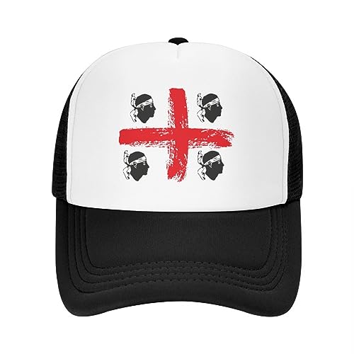 VIDOJI Baseballkappe Custom Sardinien Sardinien Flagge Italien Baseball Cap Sonnenschutz Frauen Männer Verstellbar Italia Italienischer Trucker Hut Frühling Perfektes von VIDOJI