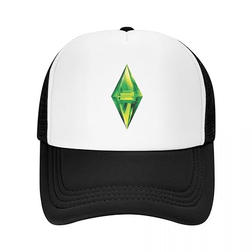 VIDOJI Baseballkappe Mode Die Sims Plumbob Logo Trucker Hut Frauen Männer Benutzerdefinierte verstellbare Unisex-Baseballkappe Sommer Perfektes von VIDOJI