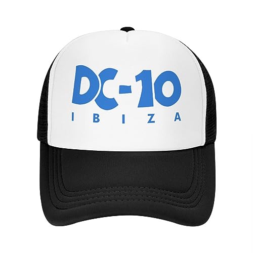 VIDOJI Baseballkappe Punk DC10 Ibiza Club Baseballkappe Frauen Männer Verstellbarer Trucker Hut Sonnenschutz Perfektes von VIDOJI