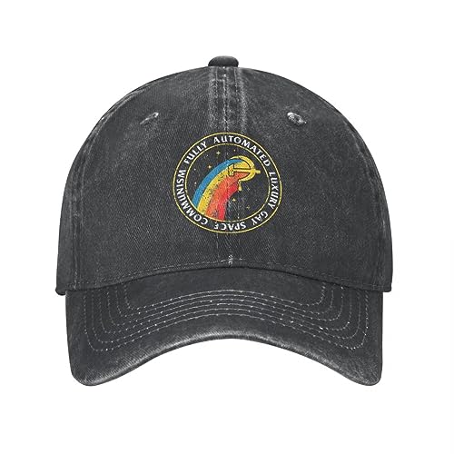 VIDOJI Baseballmütze Klassisch lässig Fully AutomaLuxus Gay Space Denim Baseballkappe Snapback Baseballmütze Kommunismus Sozialismus Mütze von VIDOJI