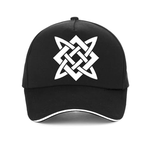 VIDOJI Unisex Baseball Kappe Amulett Stern von Russland Männer Baseball Cap Slawische Kolovrat Rad Amulett Männer Hut Wikinger Runen Star of Russia Pentagramm Hüte von VIDOJI