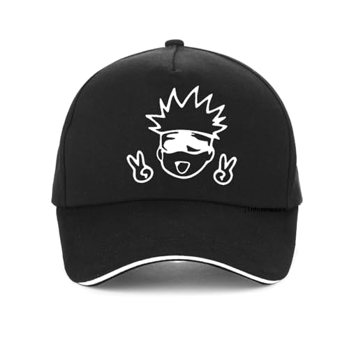 VIDOJI Unisex Baseballkappe Manga Japanischer Manga Jujutsu Kaisen Hut Männer Lustige Baseballkappe Grafik Teenager Baumwolle Snapback Hut von VIDOJI