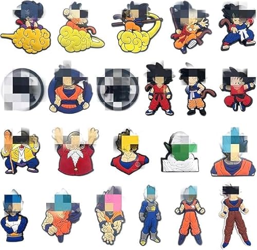 VIDSTW 22 Stück Hochwertiges PVC Schuhanstecker, Cartoon-Tier-Design Schuh Charms, Einfach zu Verwenden Schuh-Charm für Kinder, für Clogs, Strandsandalen Wasserschuhe Atmungsaktive (Tippe B) von VIDSTW