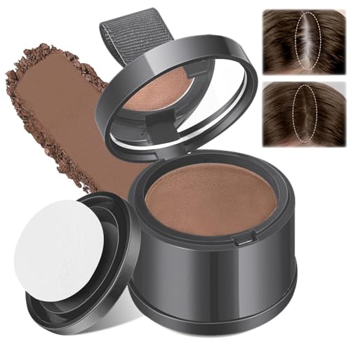 VIDSTW Ansatzpuder Haarpuder Männer Frauen Haarpuder Ansatz Hair Powder für Haaransatz Kaschieren, Graue Haare Abdecken (Dunkelbraun) von VIDSTW