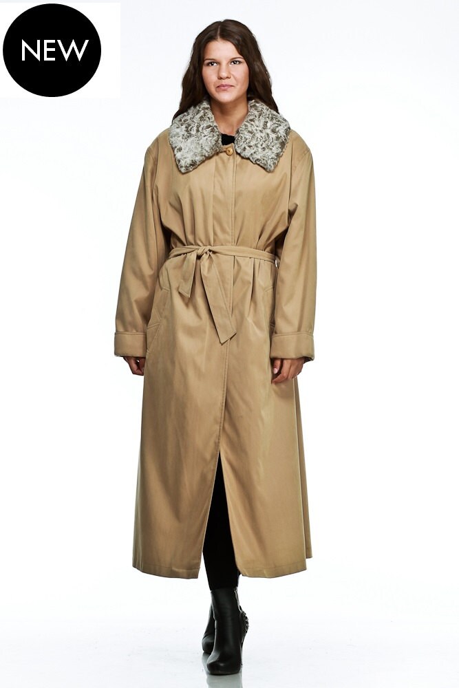 Langer Damen Regenmantel Mit Abnehmbarem Gestepptem Futter/Langer Drei Jahreszeiten Wasserdichter Von Viema - V01320 von VIEMAstore