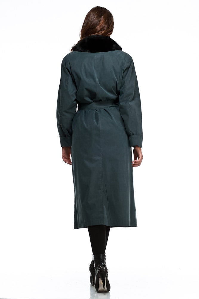 Langer Laincoat Für Damen Mit Abnehmbarem Gestepptem Futter, Langer Regenmantel Drei Jahreszeiten, Wasserdichter Von Viema - V01440 von VIEMAstore