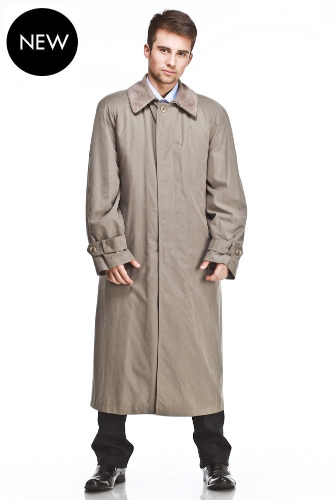 Wasserdichter Langer Herrenregenmantel Mit Vollständig Abnehmbarem Warmem Futter/Langer M.2398 von VIEMAstore