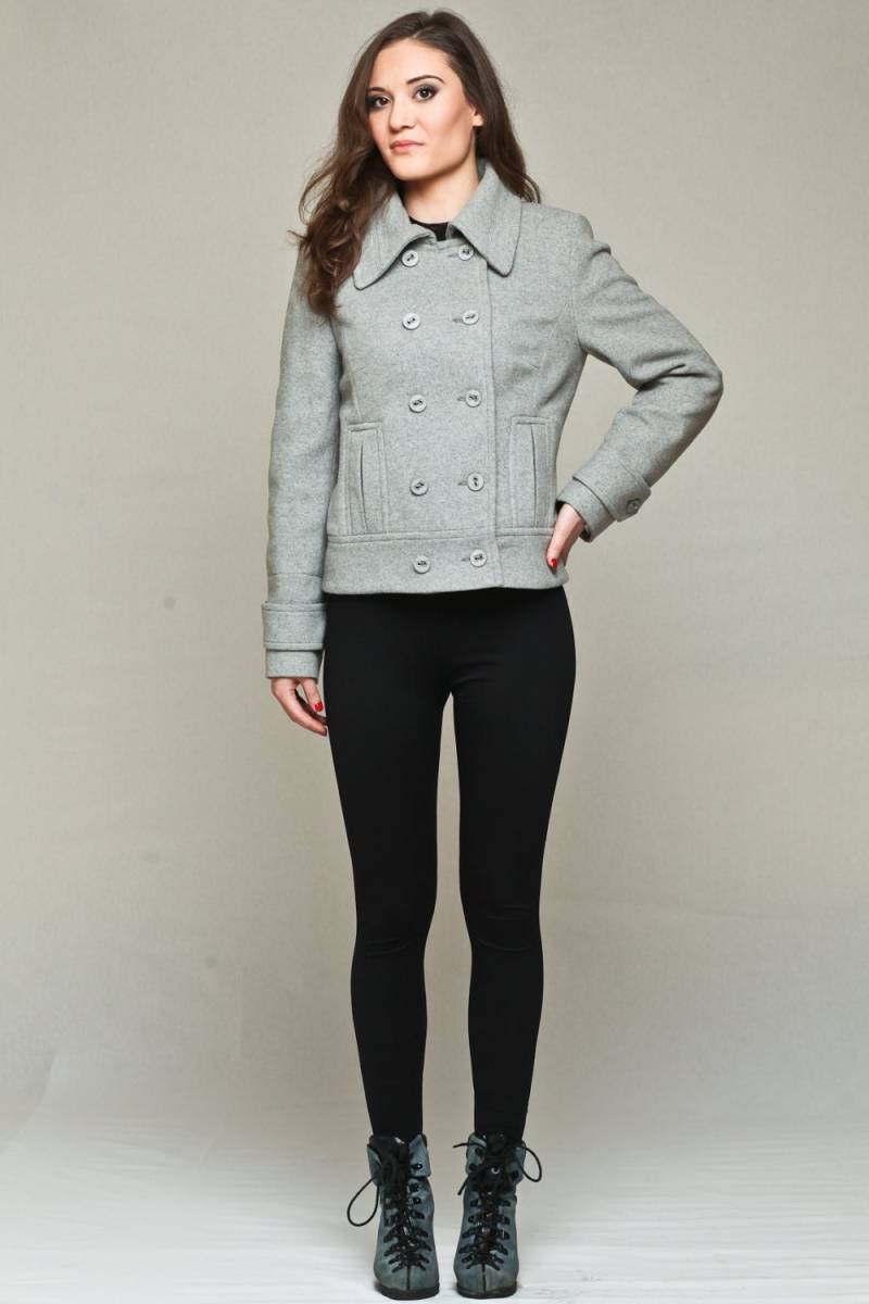 Zweireihiger Kurzmantel Aus Wolle Und Kaschmir Für Damen, Damenfrühlingsjacke Von Viema - V00230 von VIEMAstore