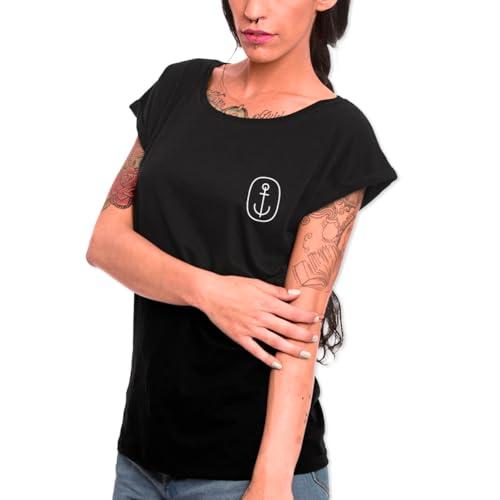 VIENTO Bali Damen T-Shirt (DE/NL/SE/PL, Alphanumerisch, L, Regular, Regular, Schwarz) von VIENTO