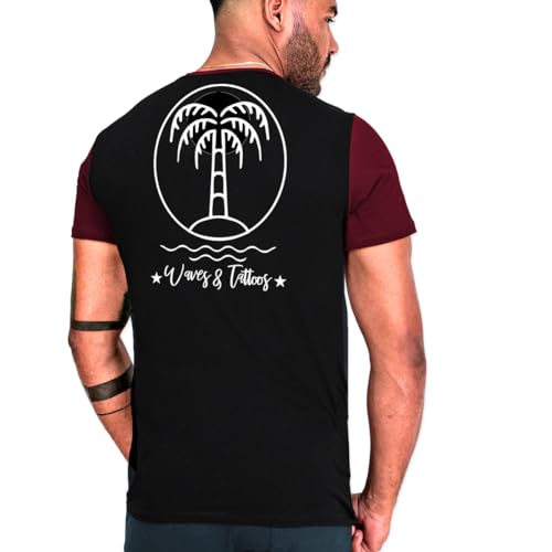 VIENTO Island Special Pocket Herren T-Shirt (XL, Schwarz) von VIENTO