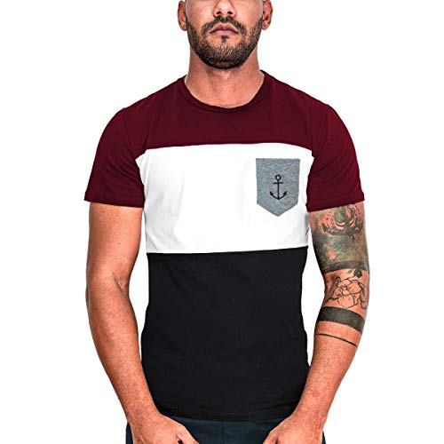 VIENTO Patch Special Pocket Herren T-Shirt (Schwarz, L) von VIENTO