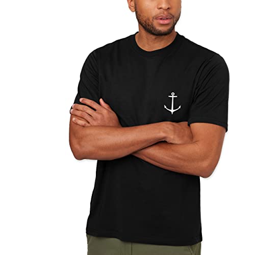 VIENTO Real Anchor Herren T-Shirt (as3, Alpha, m, Regular, Regular, Schwarz) von VIENTO