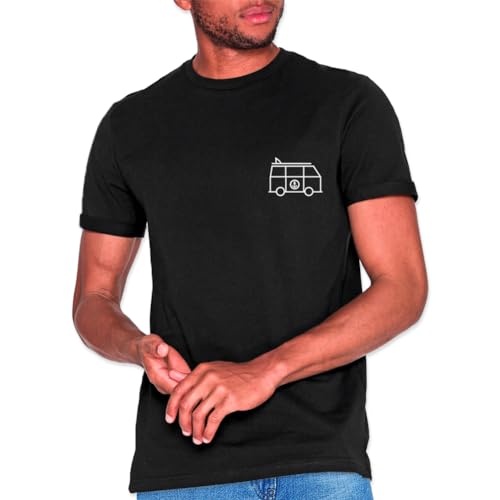 VIENTO Van Life Herren T-Shirt (DE/NL/SE/PL, Alphanumerisch, XL, Regular, Regular, Schwarz) von VIENTO