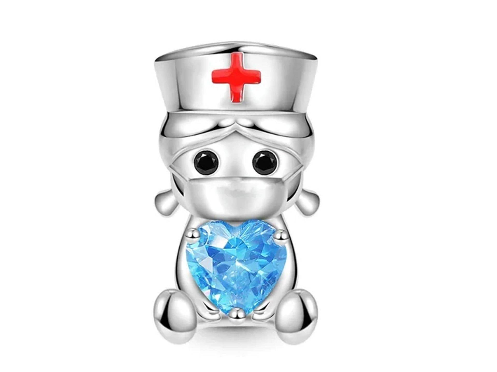 Arzt Notarzt Krankenschwester Sanitäter Ambulanz Herz Zubehör Charm 925 Sterling Silber Anhänger Schlüsselanhänger Schmuck Kette Ring von VIERENGEL