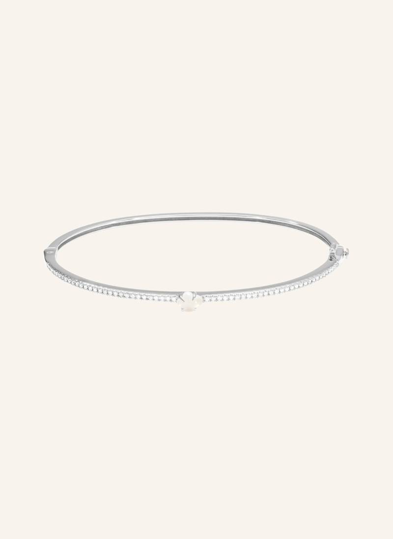 Vieri Armreif Wolke Milchquarz Brillant Pavé silber von VIERI