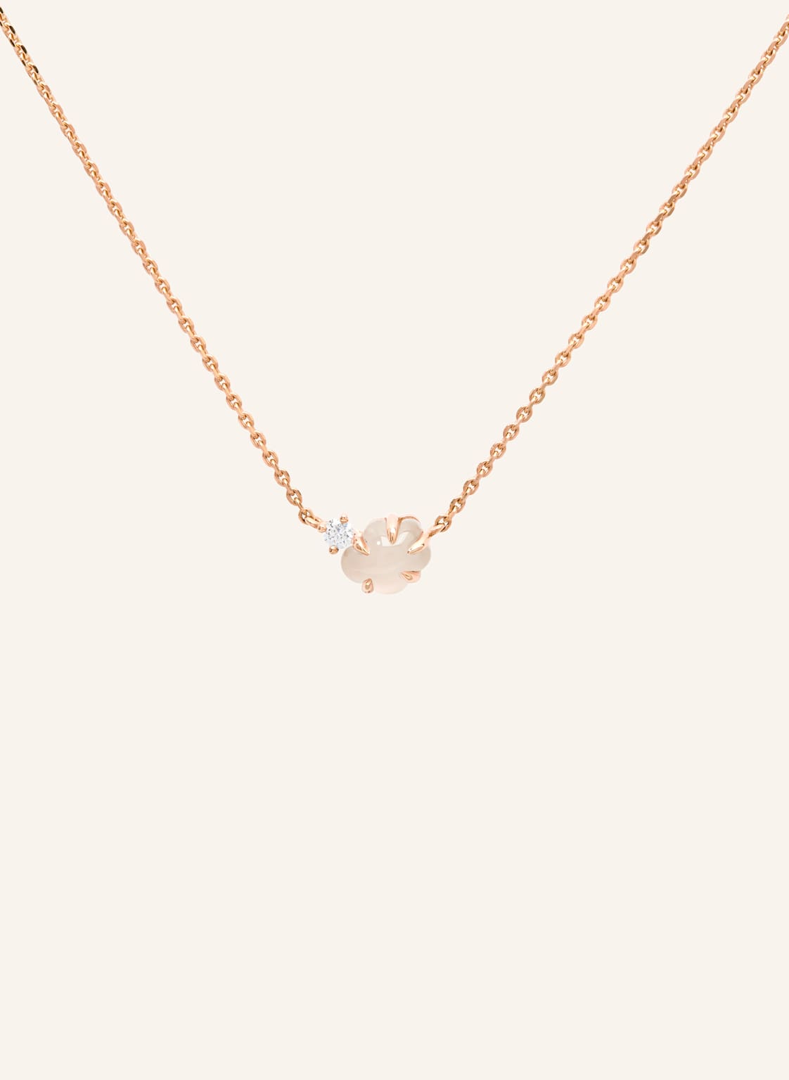 Vieri Kette Wolke Milchquarz Brillant rosegold von VIERI