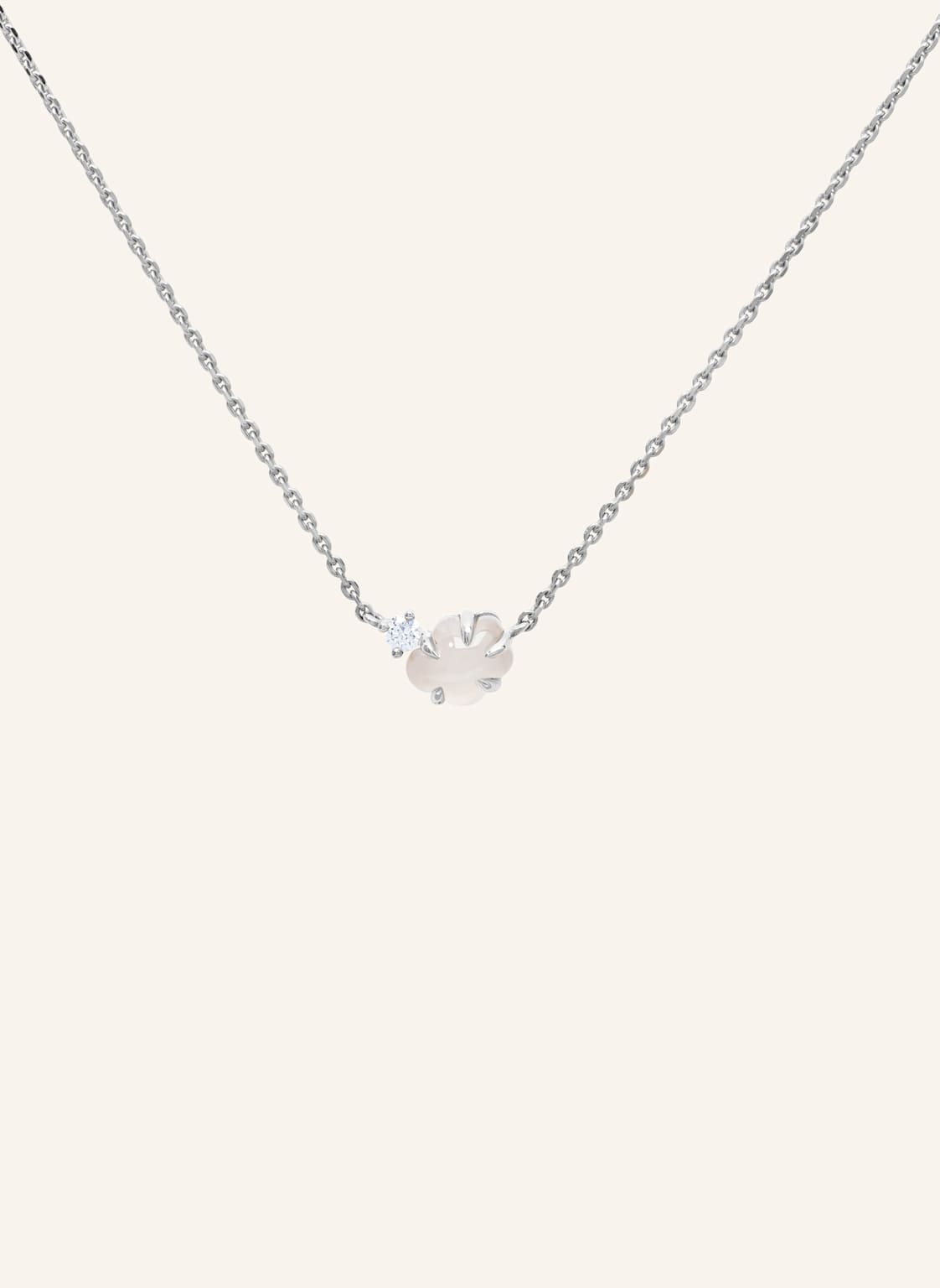 Vieri Kette Wolke Milchquarz Brillant silber von VIERI